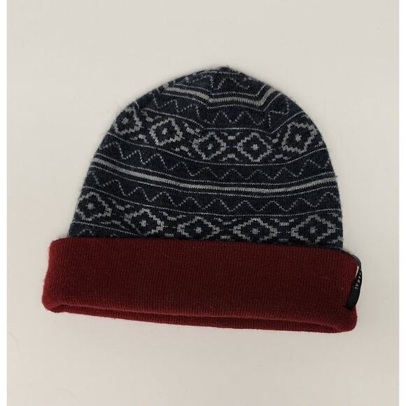 Billabong Men's Beanie Winter Hat Multi Gray/Red - Picture 3 of 7